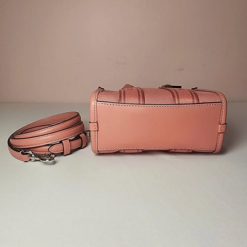 NWT Coach Smith Mini Tote CS618 Silver Light Blush Pink